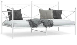 vidaXL kanapéágy matrac nélkül fehér 107x203 cm acél (4104685)