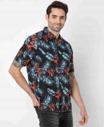 Superdry fekete mintás rövid ujjú ing, Size M (596618)