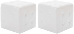 vidaXL 2 db fehér műbőr puff 30x30x30 cm (278389)