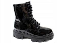 Rammit Bokacsizma Rammit 1572/5 MÉRET39 Bőr Fekete Lakk (1572/5)