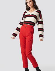 NA-KD K4D125*NA-KD Piros Elegáns Nadrág 36 S Aaa