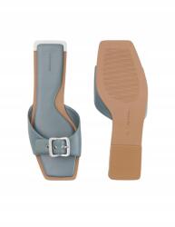 Reserved A21104 Lapos Női Flip-flop Papucs Bőr Dekoratív Csattal (26) 37 (672BD-85X)