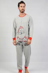  Férfi hosszú ujjú pizsama, hosszú nadrág 1062090000 Vienetta, XL, szürke (8682246530552)