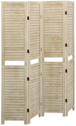 vidaXL 4 paneles tömör császárfa paraván 140 x 165 cm (338579)