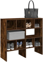 vidaXL cipőtartó 2 db egymásba rakható füstölt tölgyfa 89, 5x30x40 cm (858848)