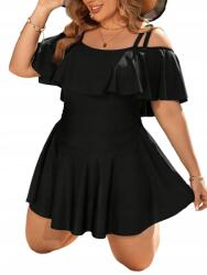 Shein Curve Egyrészes Úszóruha Fekete 4XL__4XL
