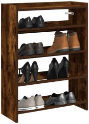 vidaXL füstös tölgy színű szerelt fa cipőtartó 60x25x81 cm (859882)