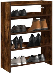 vidaXL füstös tölgy színű szerelt fa cipőtartó 60x25x62 cm (859891)