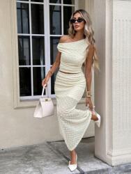 Shein T13313 Shein Texturált Aszimmetrikus Felső Szoknya Szett (41) M