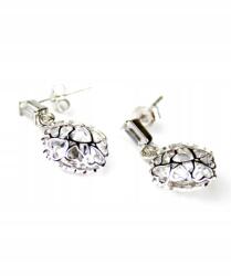  Ezüst szív alakú fülbevaló F022