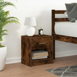 vidaXL füstös tölgy színű éjjeliszekrény fiókkal 39x28x41 cm (858757)