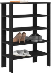 vidaXL fekete szerelt fa cipőtároló szekrény 61x32x87, 5 cm (859852)
