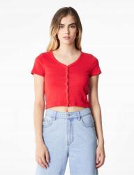 Jennyfer KC24318 Jennyfer Cipzáras Felső V Nyakkivágással Rövid Ujjú (27) S