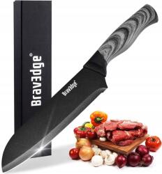  Bravedge Santoku szakácskés 7'' 18cm acél metál ajándék (Bravedge)