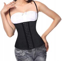  MK3GR2 Női csont nélküli fűző 3 sor akasztóval a mell alatt fekete XL (MUXi-71032643)