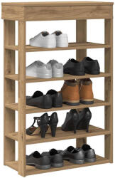 vidaXL kézműves tölgy színű szerelt fa cipősszekrény 60x30x98 cm (859931)