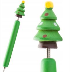 GoGreen Fából készült karácsonyi golyóstoll Karácsonyfa fa (Drewniany długopis Choinka)