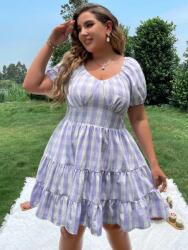 Shein XC41211 Shein Bő Szabású Ruha Térdig Érő Kockás Mintával (26) 44