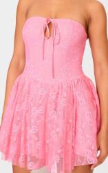 Prettylittlething csipkés overál, Size XL, rózsaszín, 100% poliészter