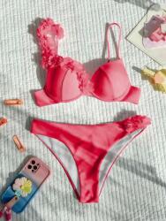 Shein CC32307 Shein Merevített Fürdőruha Virágos Applikációval (38) L