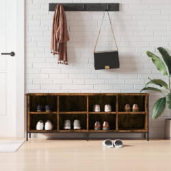 vidaXL füstös tölgy színű szerelt fa cipősszekrény 131 x 35 x 50 cm (831850)