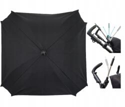 Skyline Babakocsi napernyő, fekete, négyszögletes, napvédő, 62 cm, UV50 szűrő Lengyel (PS20160d014)