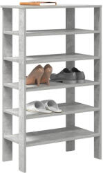 vidaXL betonszürke szerelt fa cipőtartó 61x32x105 cm (859863)