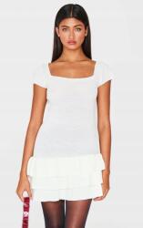 Prettylittlething KC14101 Ruha Mini Kötött Fodros Prettylittlething (12) S