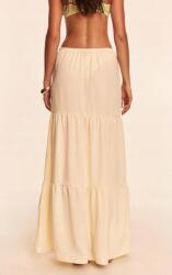 Prettylittlething Sárga Klasszikus Fodros Maxi Szoknya Prettylittlething Xs