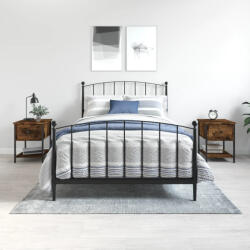 vidaXL 2 db füstös tölgy színű szerelt fa éjjeliszekrény 34x35, 5x45 cm (825858)