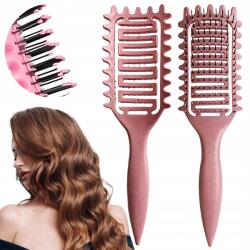 Lewer Hajsugoró Kefe göndör hajhoz, loknik definiálására, masszírozó sörtékkel rózsaszín (CURL DEFINE STYLING COMB BOUNCE)