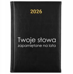 FunnyCase Naptár A5 2026 Pedagógusnapi határidőnapló Évekre memorizált szavak (Kalendarz Czarny Słowa Zapamiętane Na Lata)