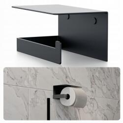 NewOps Fekete Papír Akasztós Loft Akasztós Tartó Fém Fekete Matt Newops (P5 - Uchwyt na papier klasyczny CZARNY)