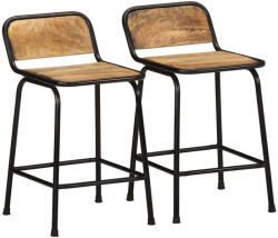 vidaXL bárszékek 2 db 46x35, 5x70 cm tömör fa nyers mangó (4013534)