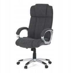 Autronic Irodai szék, ezüst műanyag, szürke szövet, görgők kemény padlóhoz (8591957585907)