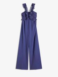 Bonprix Chiffon Overál, kék, Size 44, mély nyakkivágással