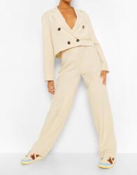 Boohoo Krémszínű Elegáns Basic Nadrág 38 M 1AAA