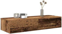 vidaXL Falipolc fiókokkal régi fa 100x36x19 cm műszaki fa (859993)