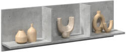 vidaXL betonszürke szerelt fa faliszekrény 100 x 16, 5 x 30 cm (854862)