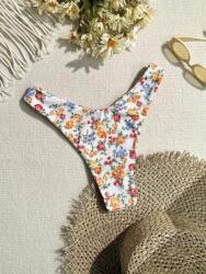 Shein Bikinialsó, virágmintás, Size 34, 95% poliészter