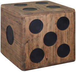 vidaXL cédrusfa tárolódoboz dobókocka dizájnnal 40 x 40 x 40 cm (244559)