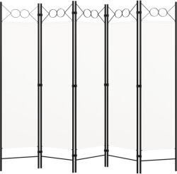 vidaXL fehér 5 paneles paraván 200 x 180 cm (320707)