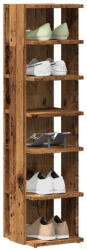 vidaXL 2 db antik fa színű szerelt fa cipőszekrény 28 x 27 x 102 cm (856665)
