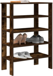 vidaXL füstös tölgy színű szerelt fa cipőtartó 61x32x87, 5 cm (859855)