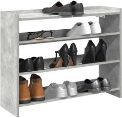 vidaXL betonszürke szerelt fa cipőtartó 80x25x62 cm (859917)