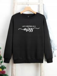 Shein IC27203 Shein Fekete Karácsonyi Pulóver Hosszú Ujjú Nyomott Mintával 52