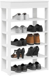 vidaXL fehér szerelt fa cipőtároló szekrény 60x30x98 cm (859923)
