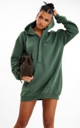 Prettylittlething Mini ruha, kapucnis, melegítőnadrág, zöld, Size 42