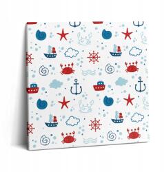 Wallfluent Vászonkép Canvas Vállon A dolgozószobába Tengeri Tengerészeti Minták (010030010270000075153)
