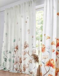 Bonprix 140/150 Zöld Virágmintás Függöny 1 Db (123654)